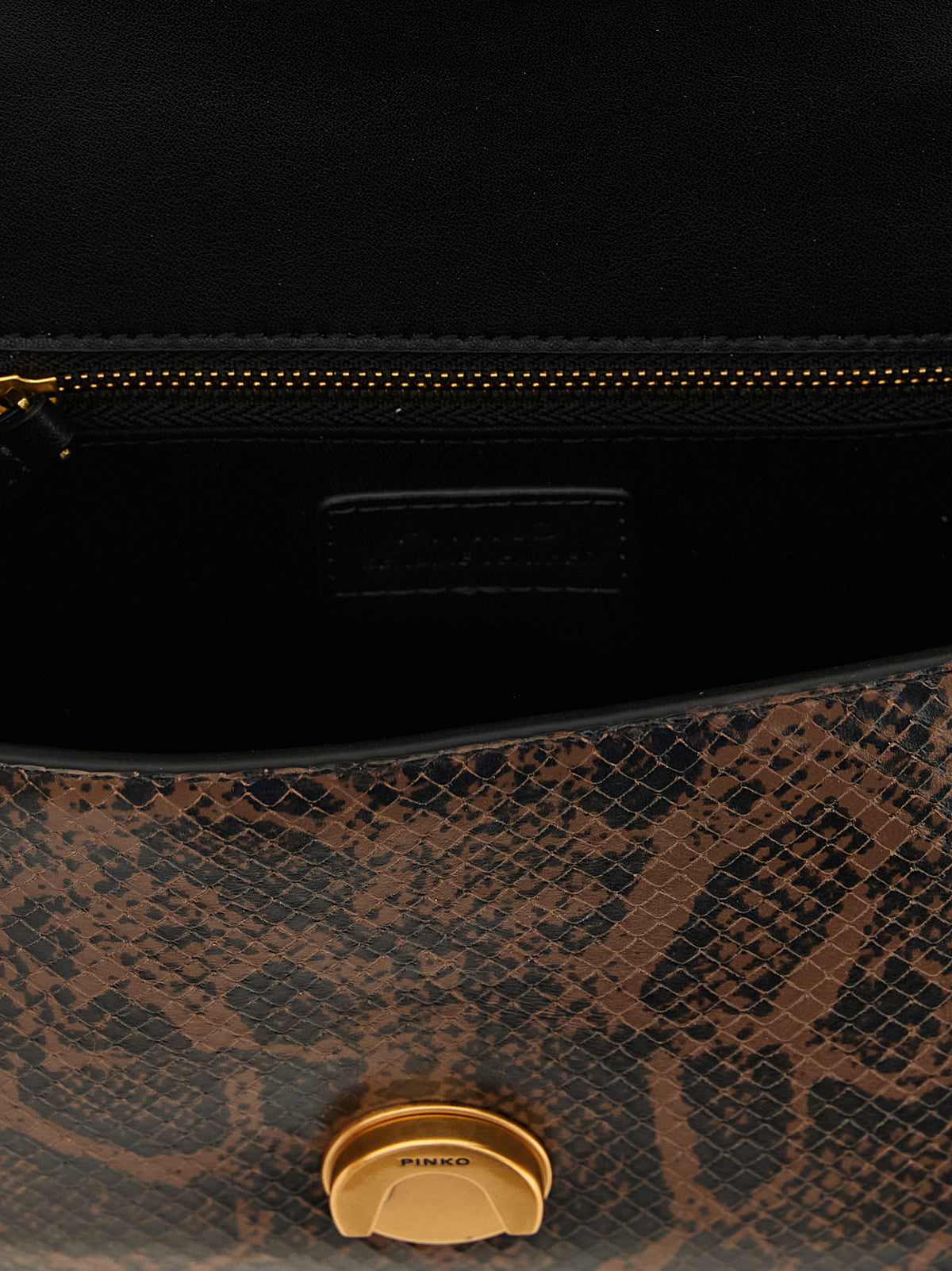 PINKO Braune Kalbsleder-Handtasche