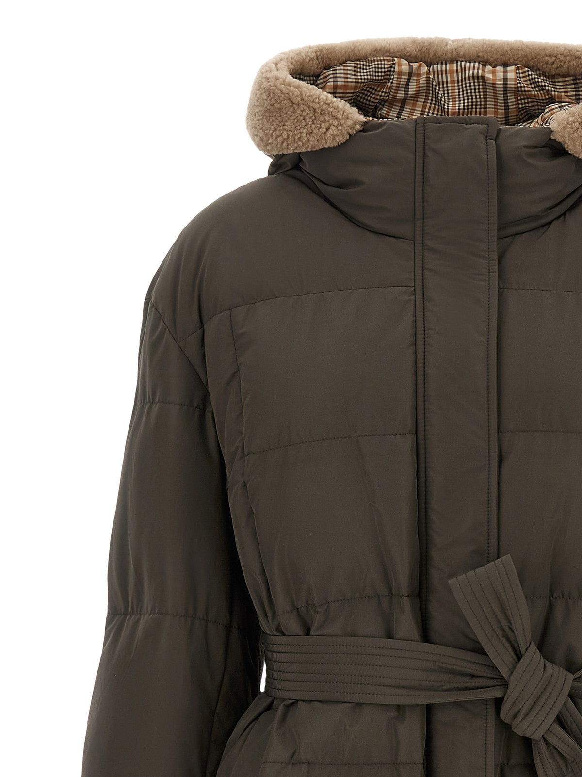 Brunello Cucinelli Zweifarbiger Baumwollmantel