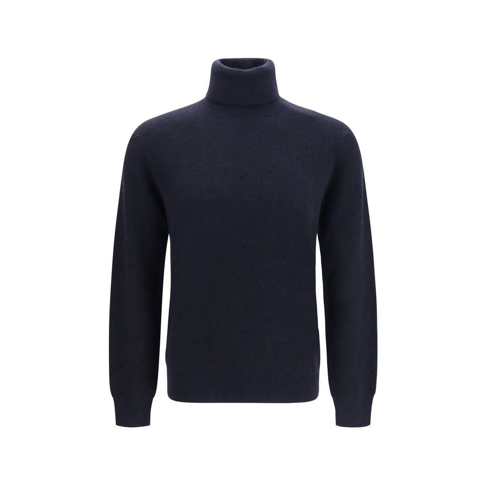 Brioni Blauer Kaschmir-Rollkragenpullover