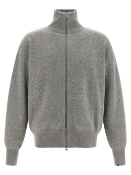 Extreme Cashmere Grauer Kaschmir-Strickjacke