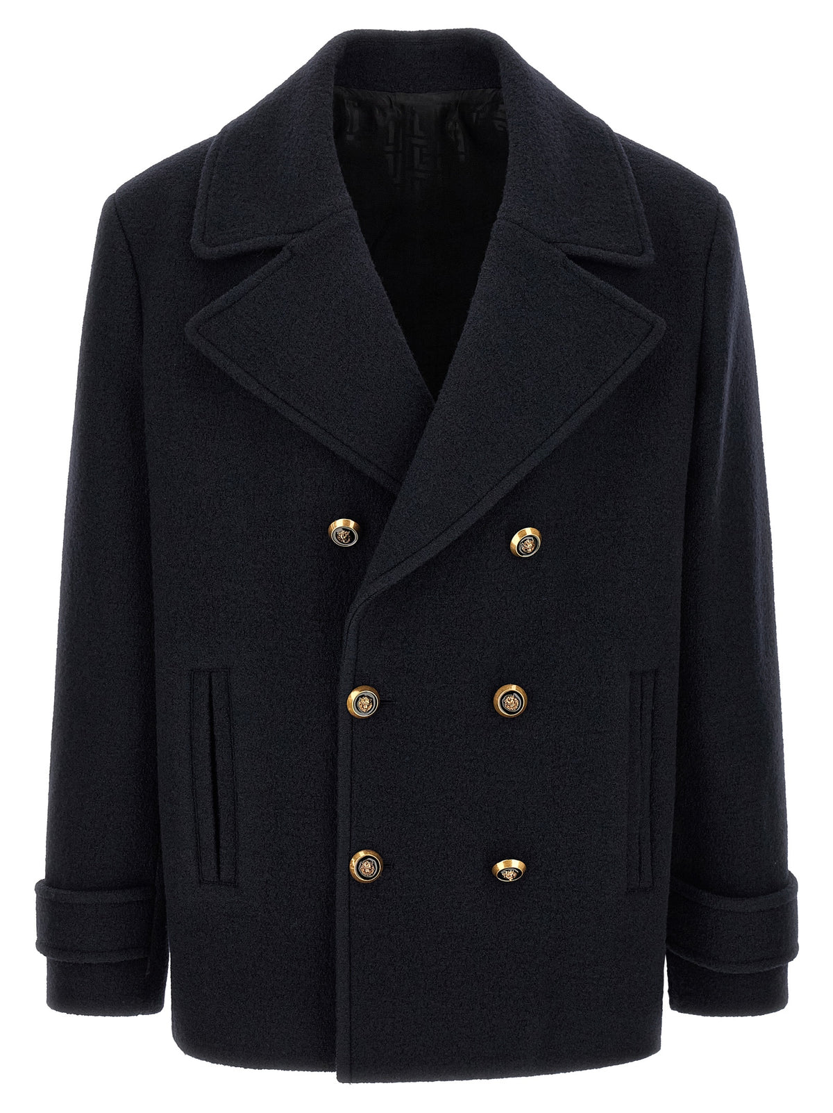 Balmain Blauer Sakko aus reiner Schurwolle