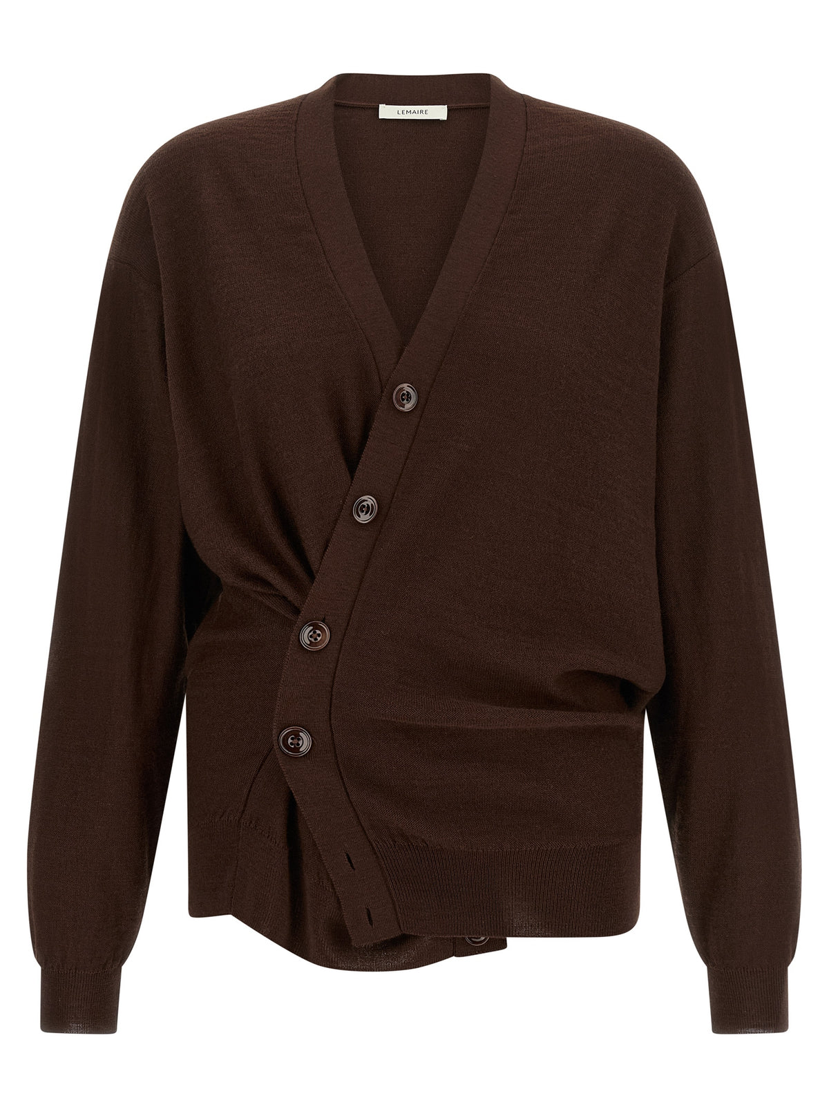 Lemaire Bordeaux Woll-Strickjacke