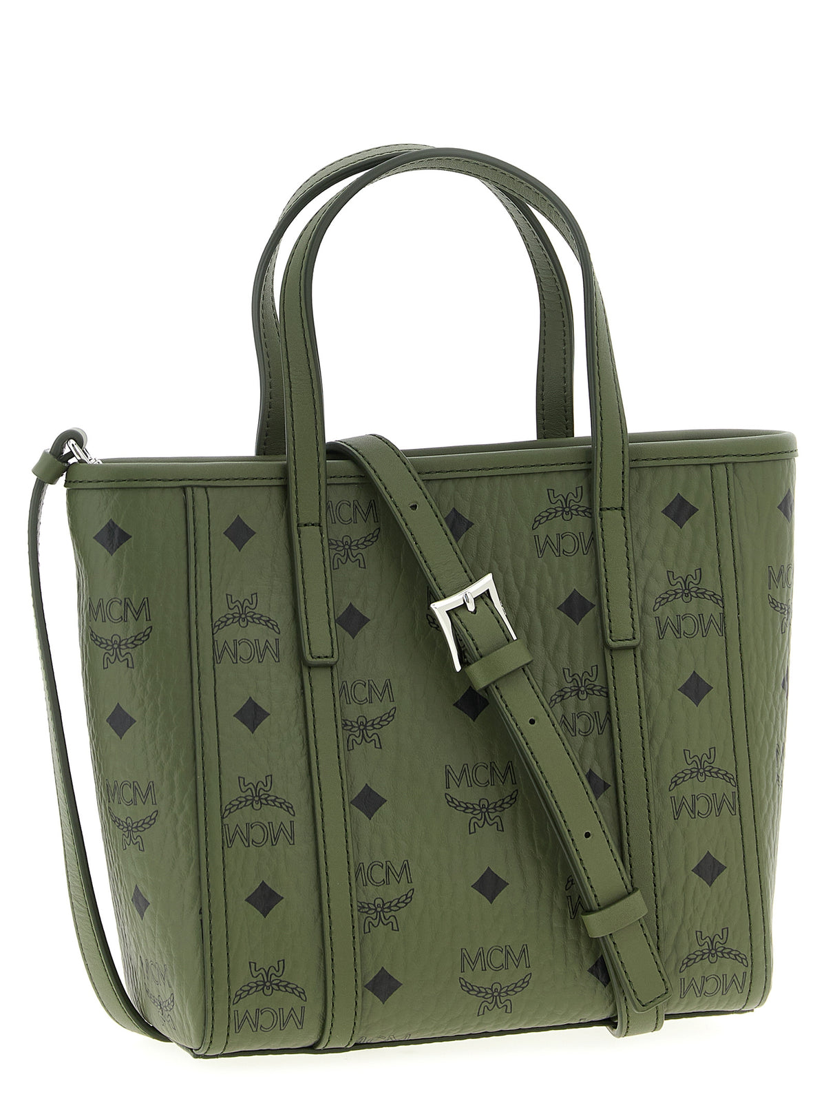 MCM Zweifarbige Shopper-Tasche aus Polyethylen