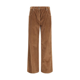 Brunello Cucinelli Braune Baumwollhose für die Freizeit