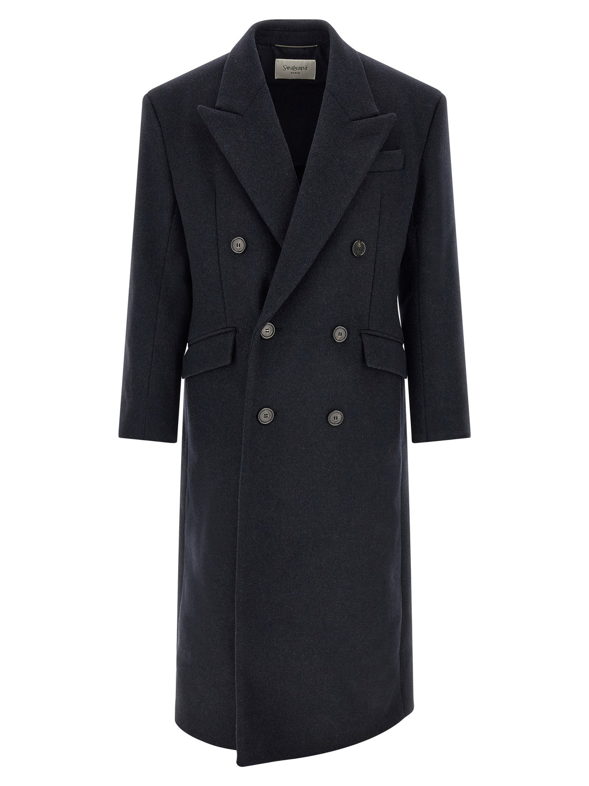 Saint Laurent Blauer Wollmantel
