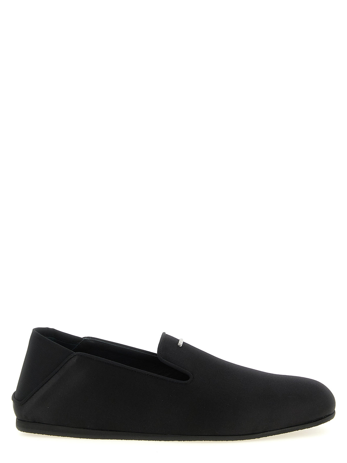 Giuseppe Zanotti Schwarze Loafer aus Viskose zum Hineinschlüpfen