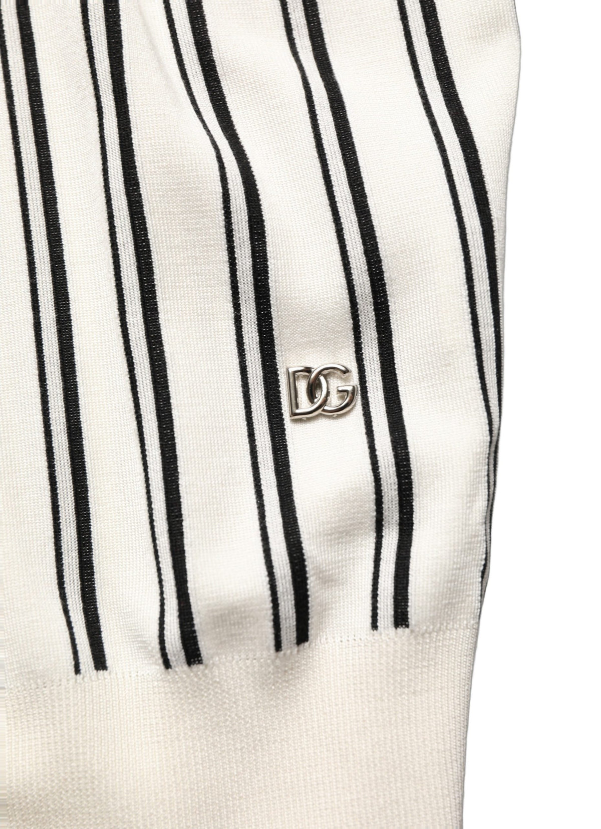 Dolce & Gabbana Polo-Shirt mit Kragen und schwarz-weißen Streifen