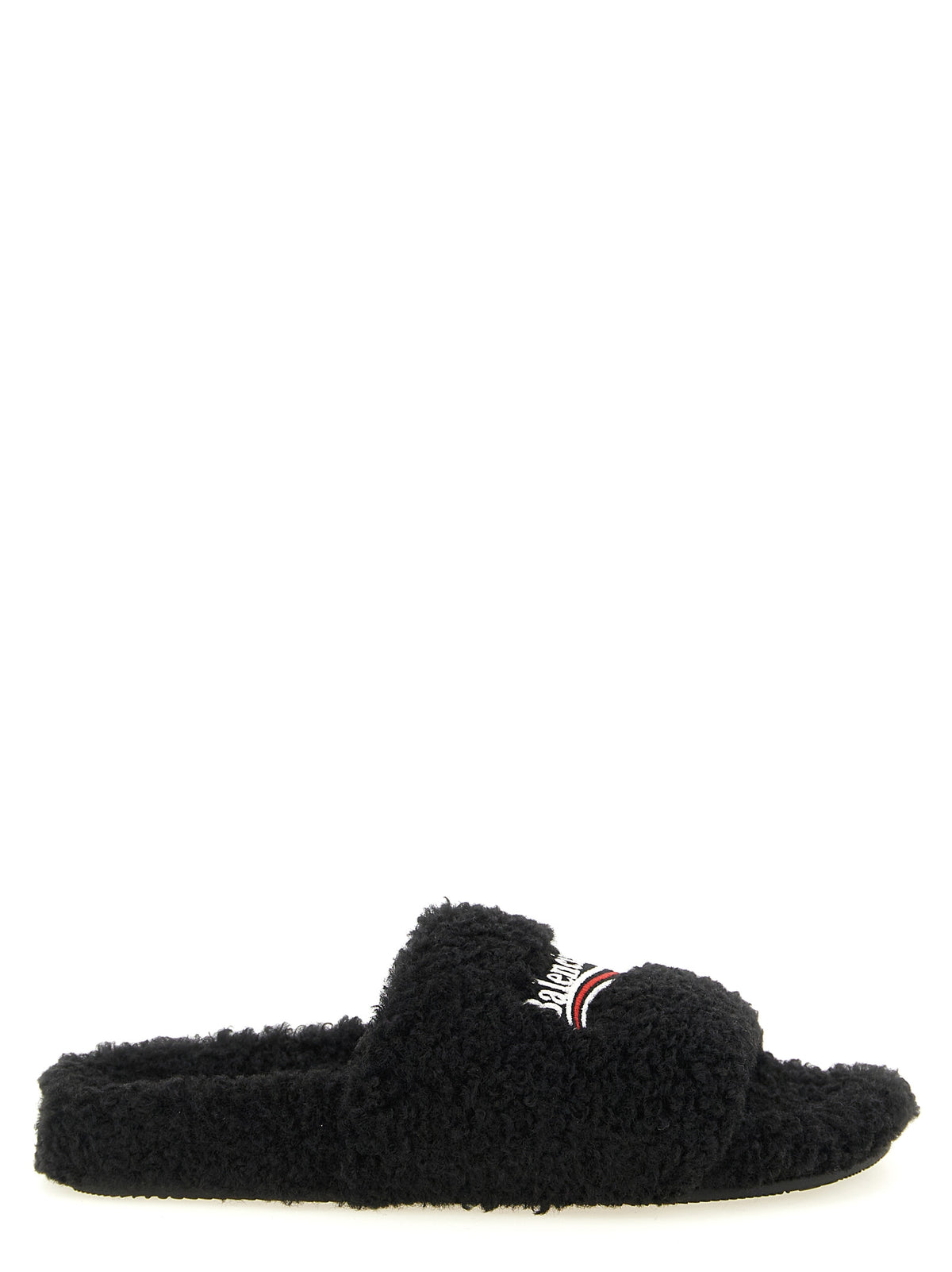 Balenciaga Schwarze Slides aus Polyester