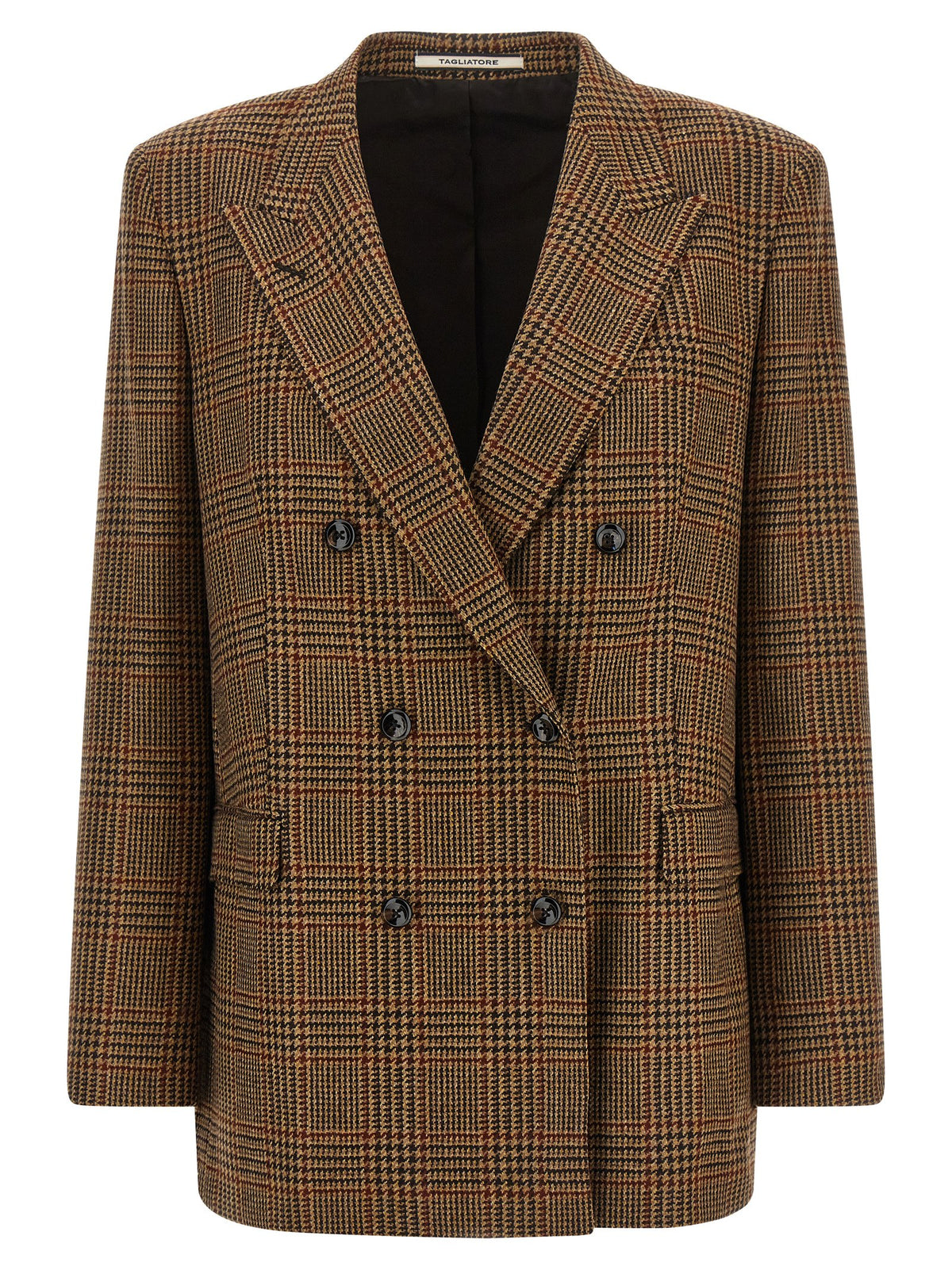 Tagliatore Brauner Blazer aus reiner Schurwolle