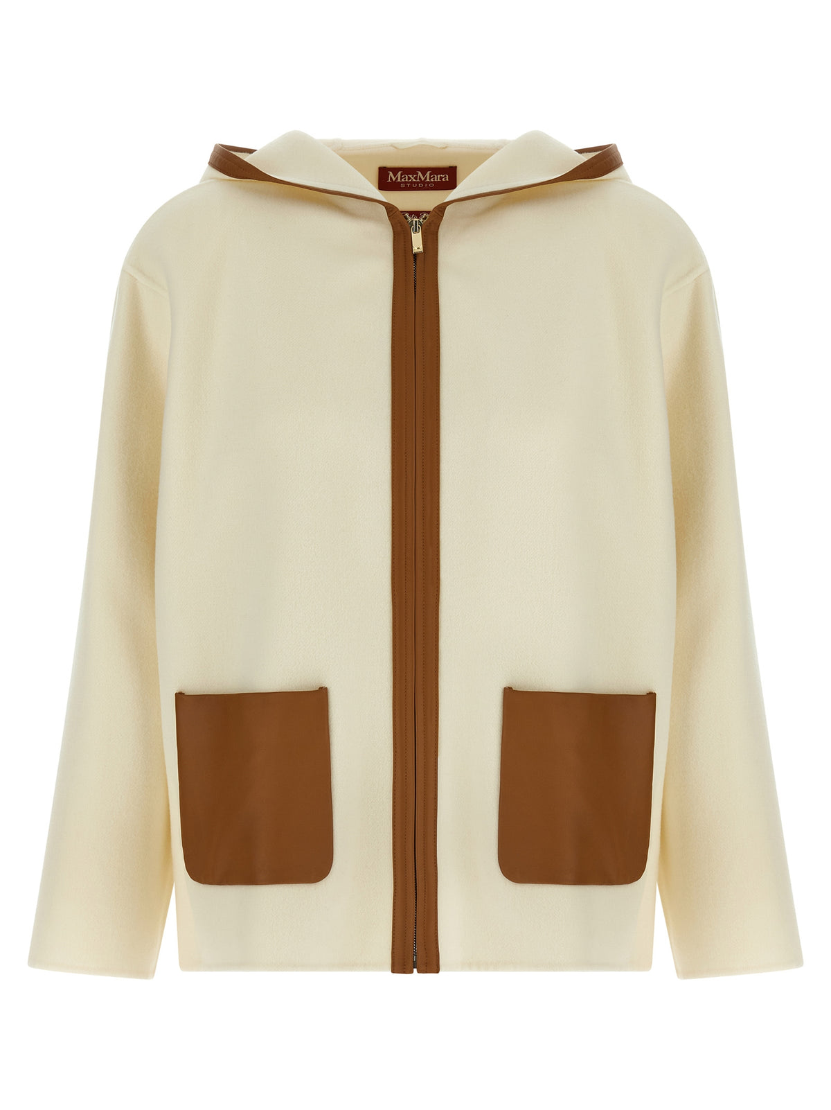 Max Mara Mantel aus weißer Schurwolle