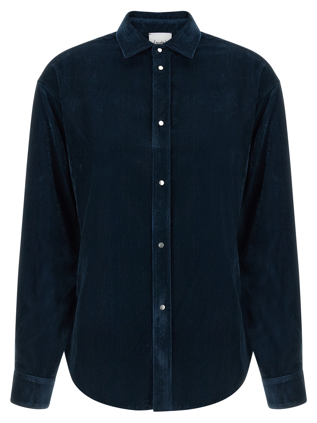 NUDE Blaue Viskose-Bluse