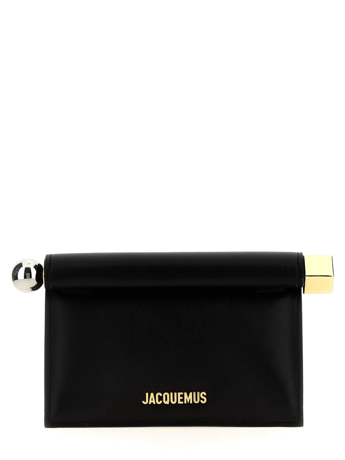 Jacquemus Schwarze Lammleder-Clutch