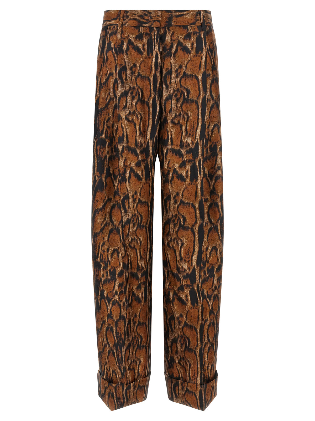 Alberto Biani Braune Seidenhose Lässig