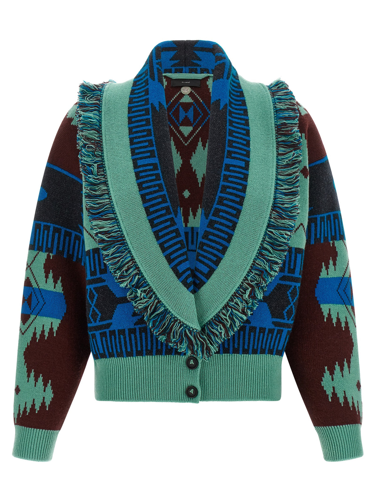 Alanui Blauer Cardigan aus Schurwolle