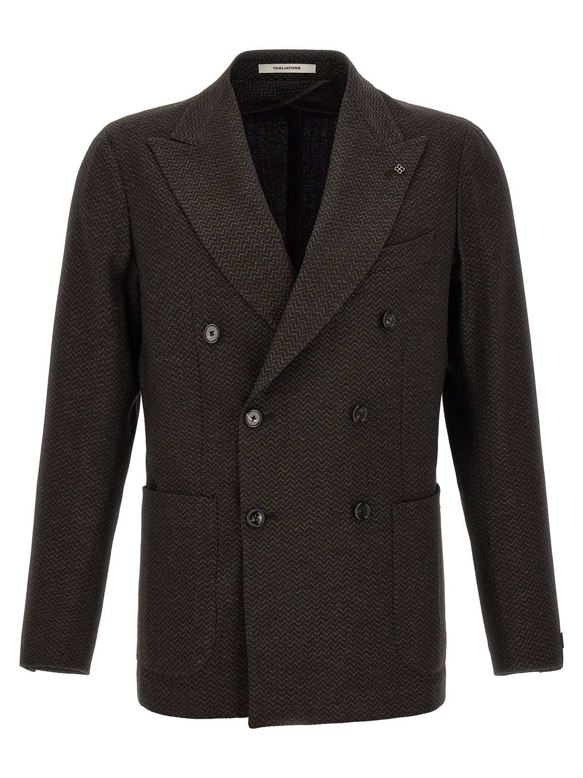 Tagliatore Brauner Blazer aus reiner Schurwolle