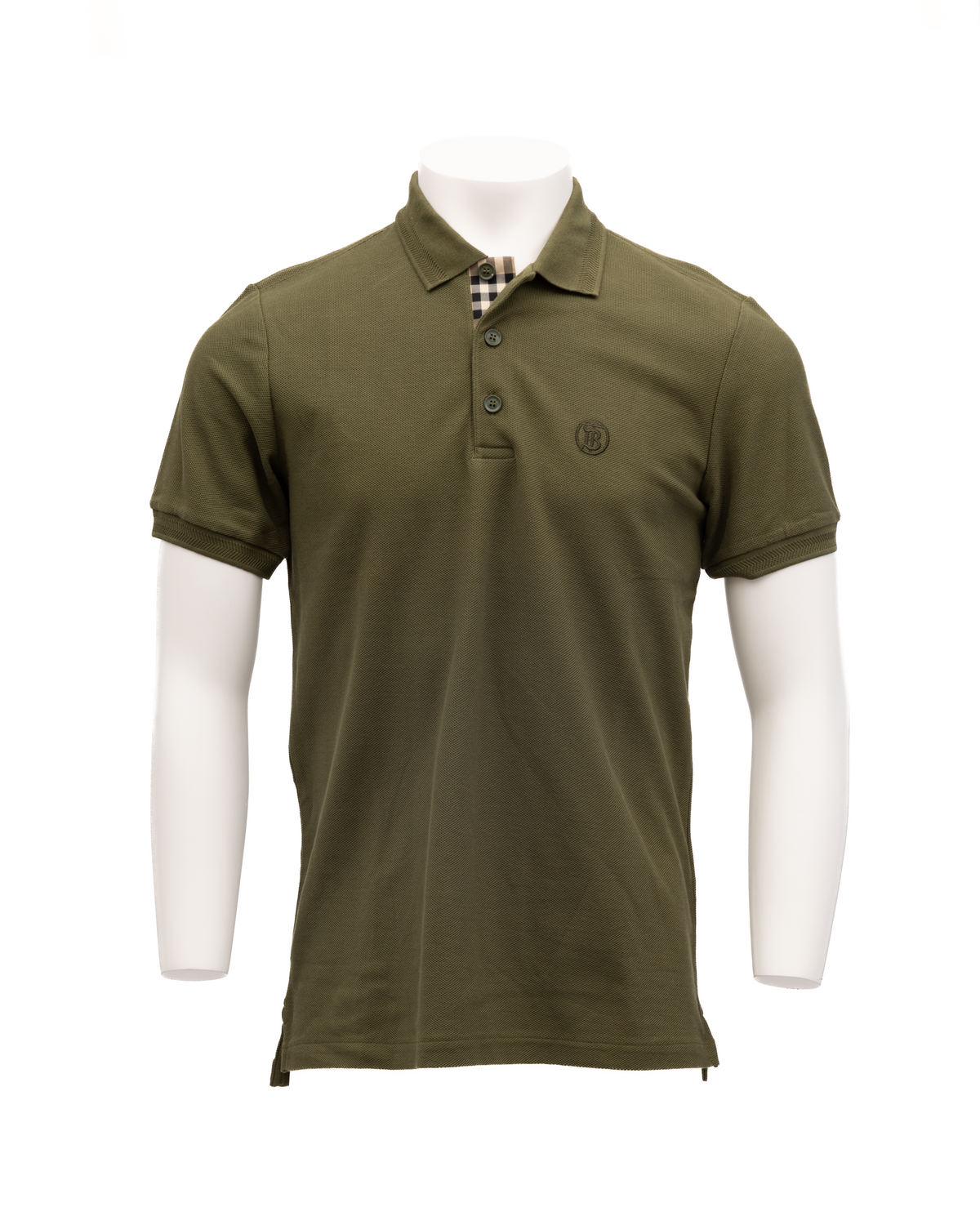 Burberry Olivfarbene Baumwoll-Poloshirts