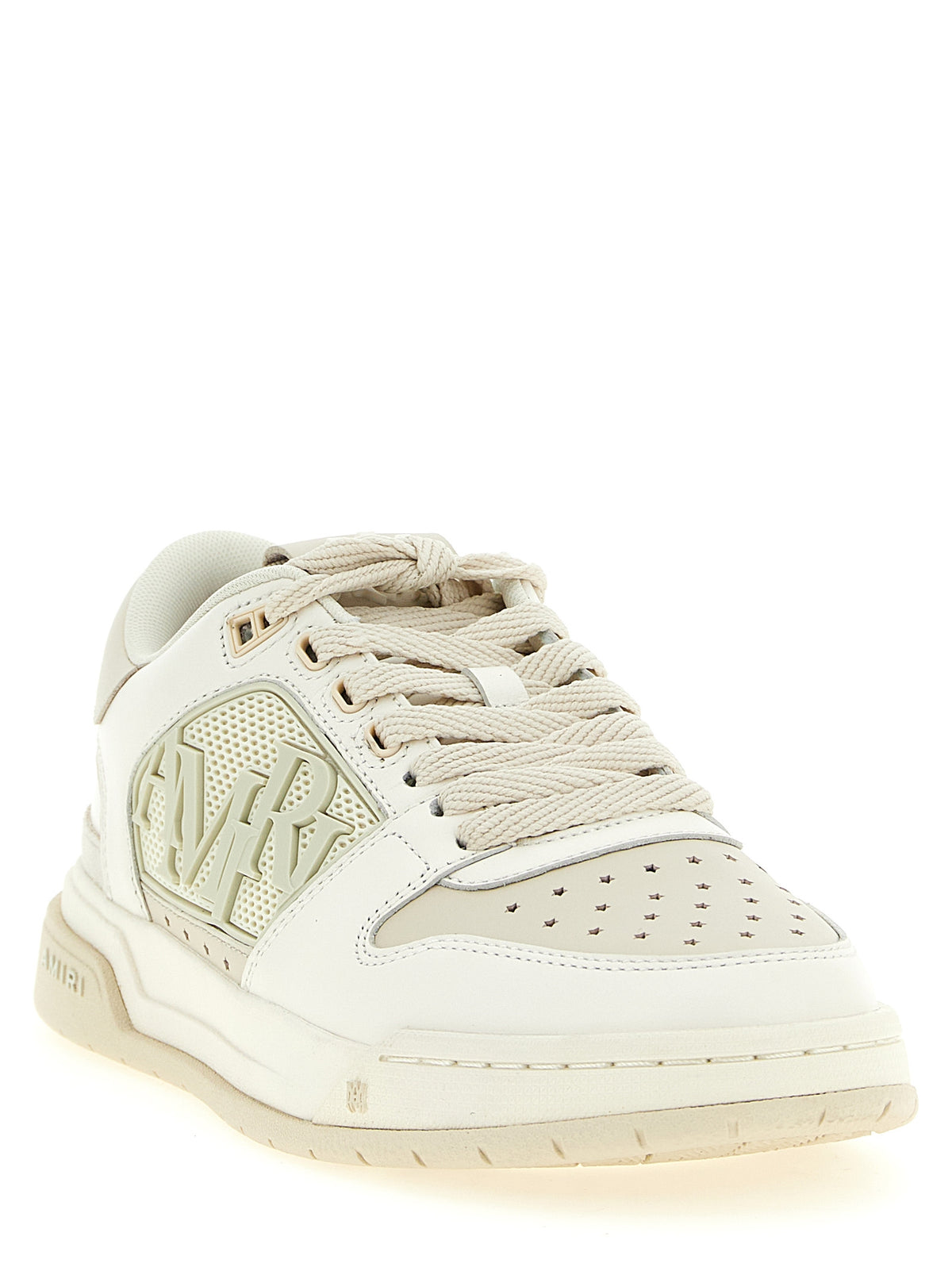 Amiri Weiße Kalbsleder Low-Top-Sneaker