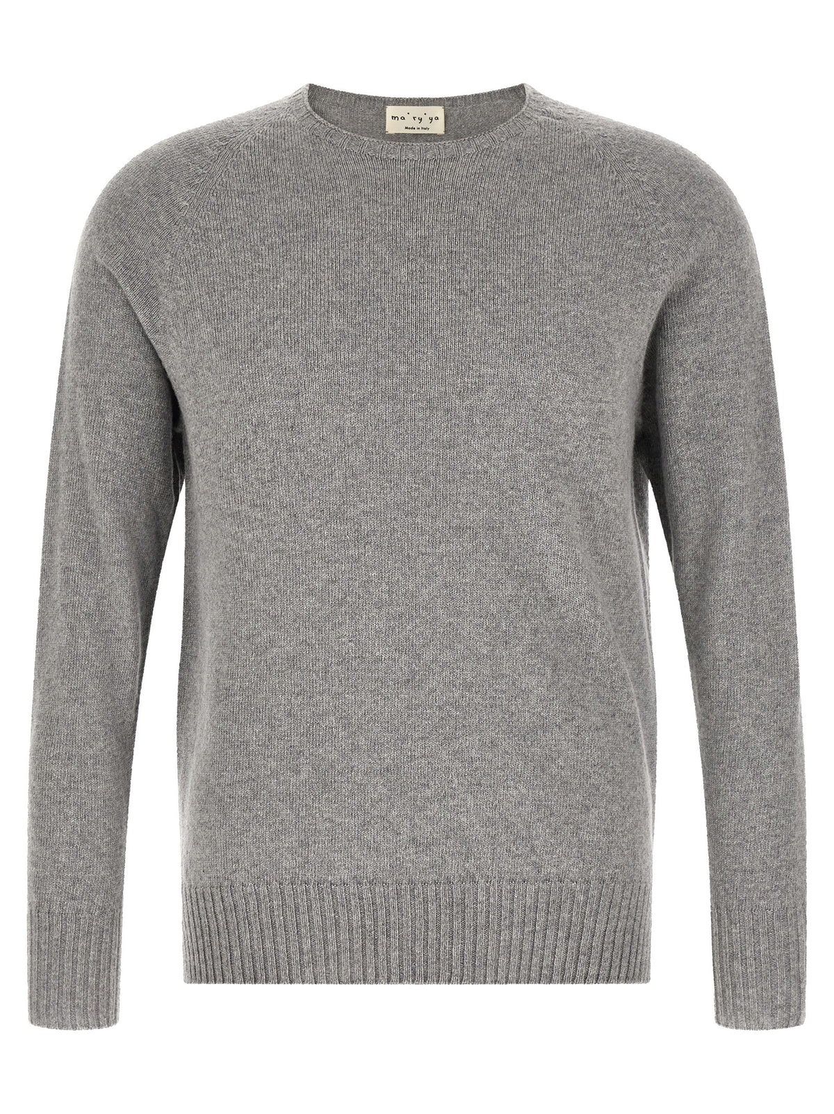 MA'RY'YA Grauer Kaschmir-Strickjacke