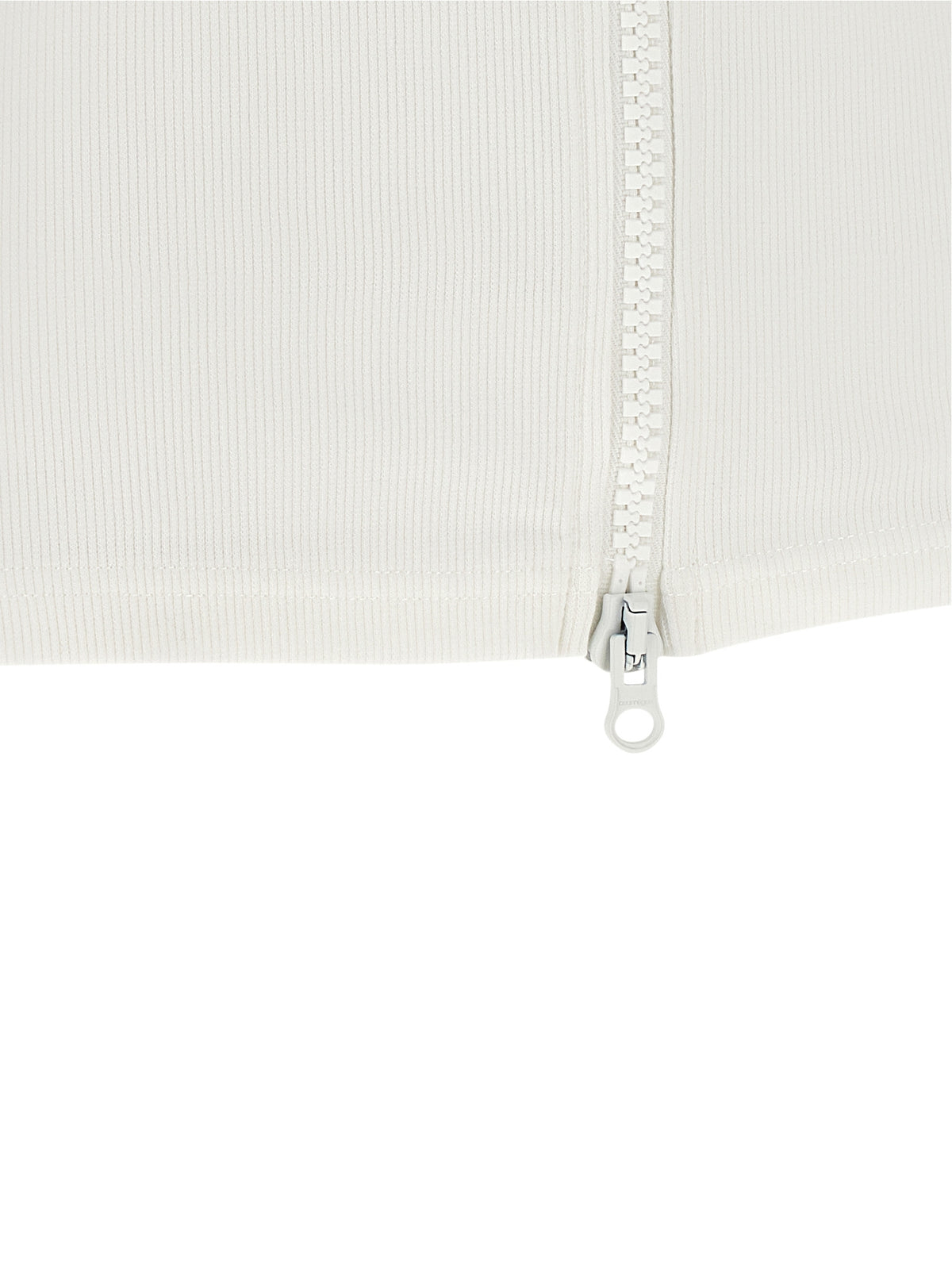 Courrèges Weißes ärmelloses Baumwoll-T-Shirt