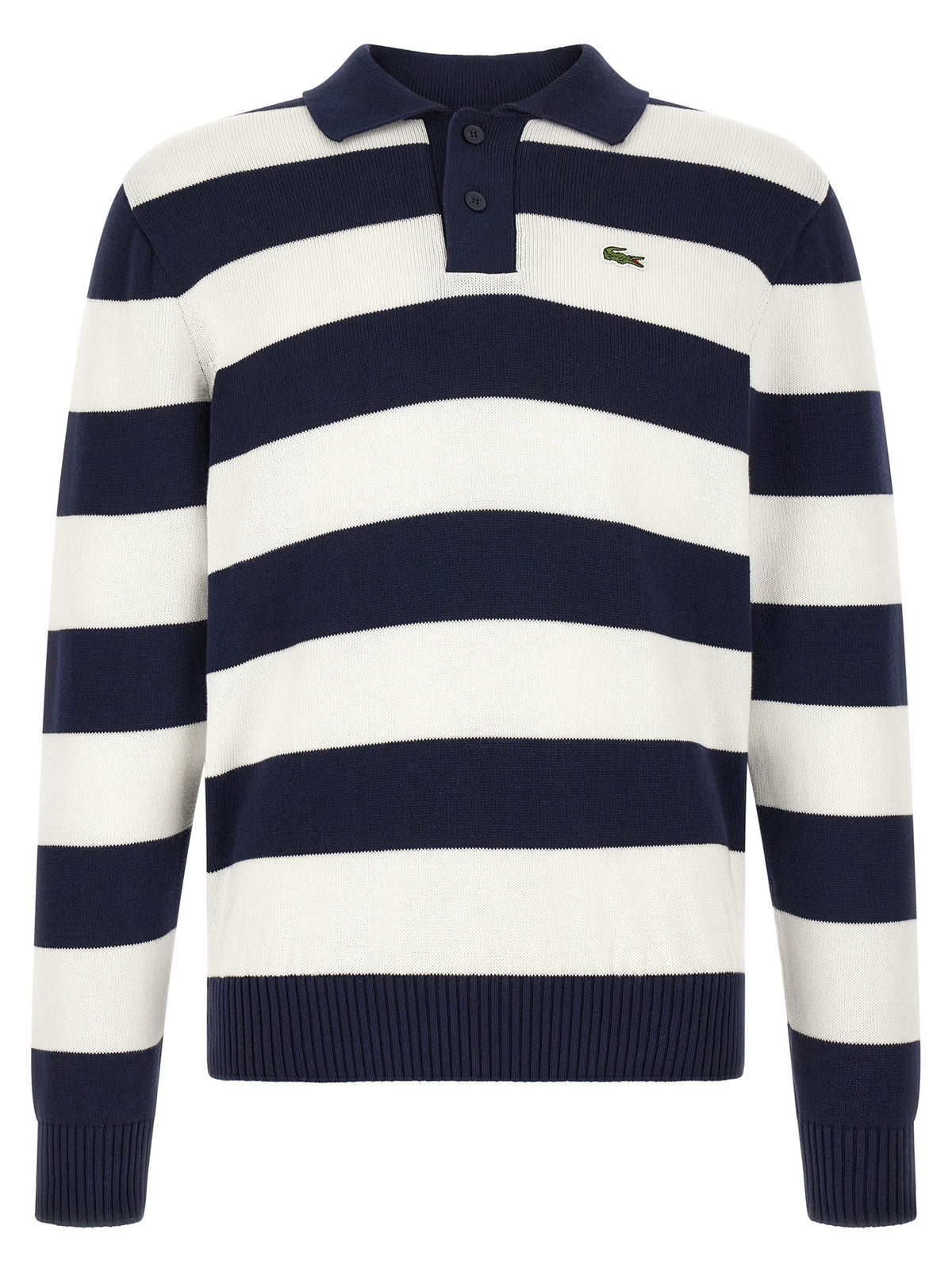 Lacoste Weißer Strickcardigan aus Baumwolle