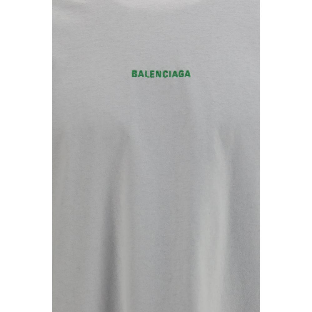 Balenciaga Weißes Langarm-T-Shirt aus Baumwolle