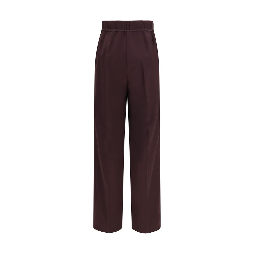 Forte_Forte Violette Freizeithose aus Polyester