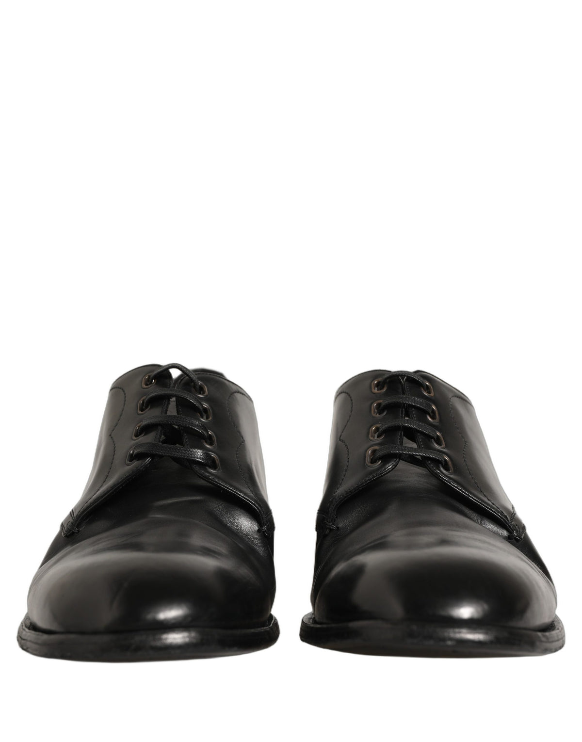 Dolce & Gabbana Schwarze Derby-Schuhe aus Kalbsleder für Herren
