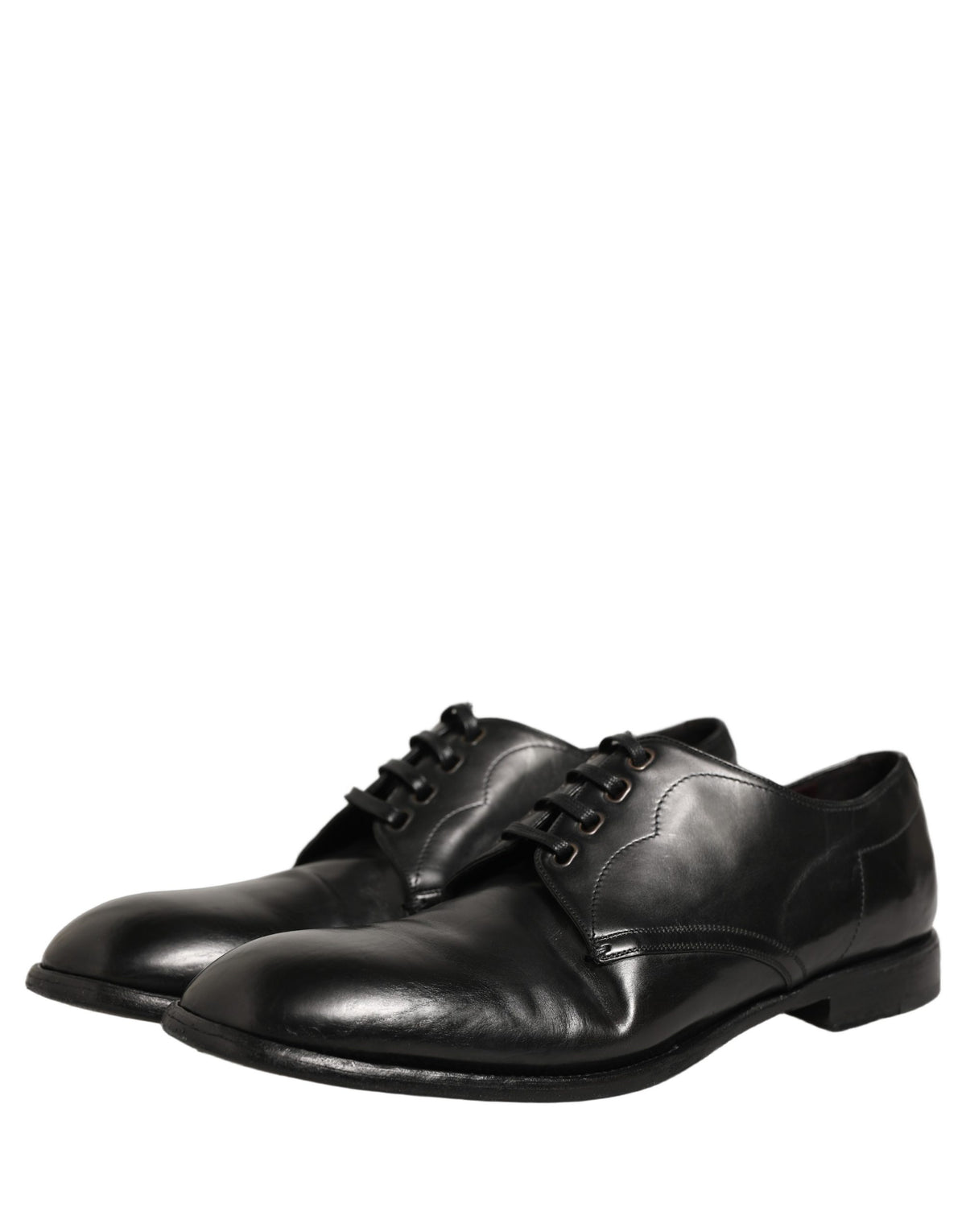Dolce & Gabbana Schwarze Derby-Schuhe aus Kalbsleder für Herren
