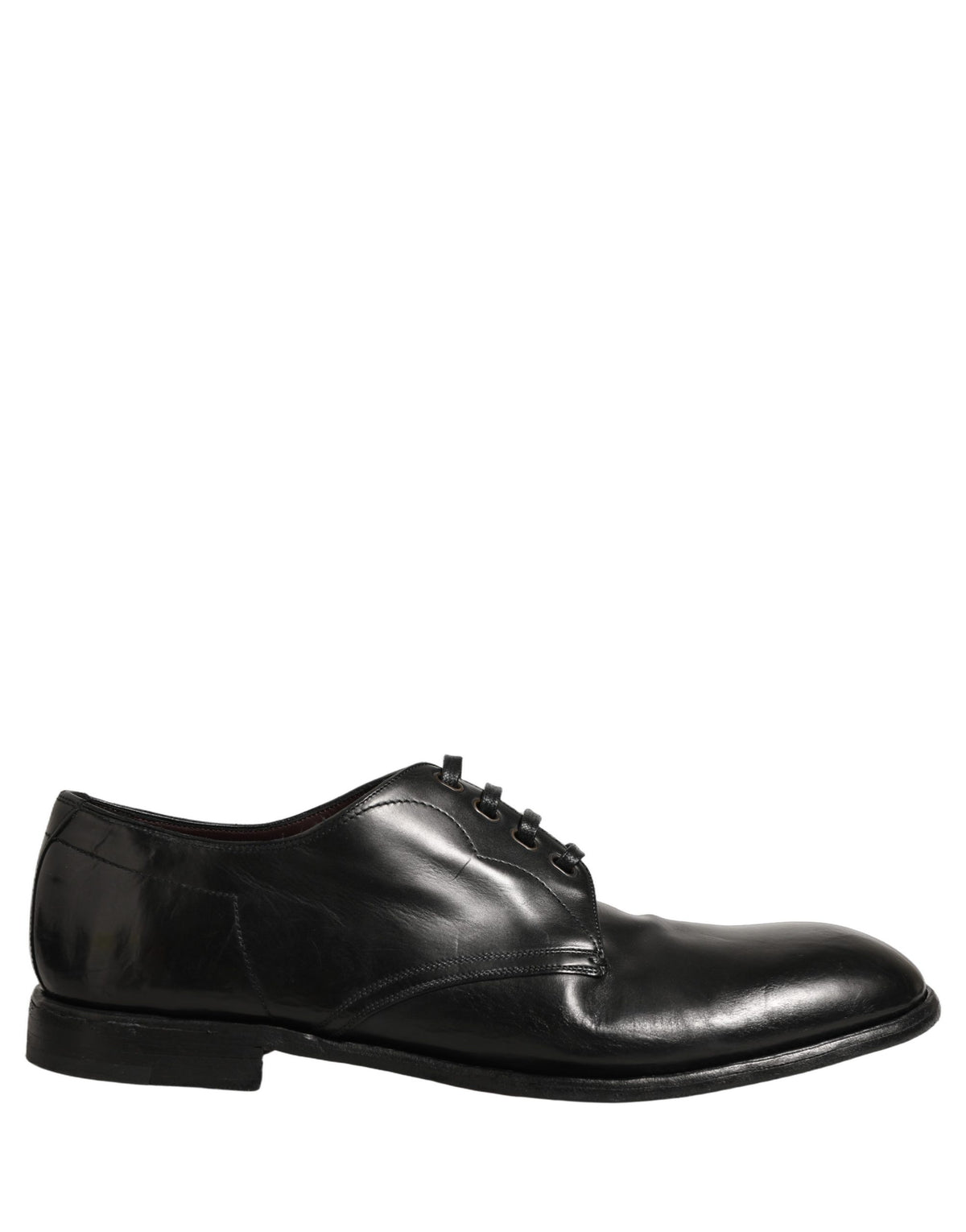 Dolce & Gabbana Schwarze Derby-Schuhe aus Kalbsleder für Herren