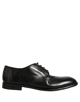 Dolce & Gabbana Schwarze Derby-Schuhe aus Kalbsleder für Herren