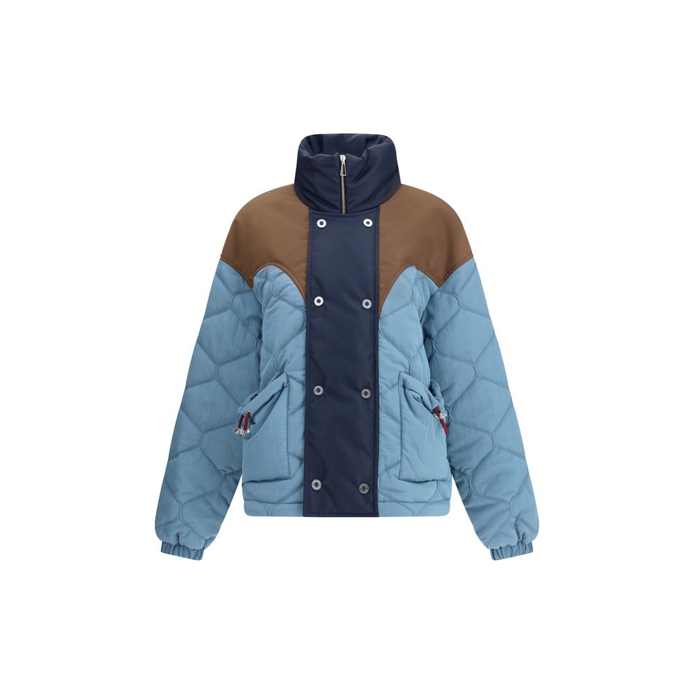 MARBELL Blaue Polyamid-Jacke in voller Länge