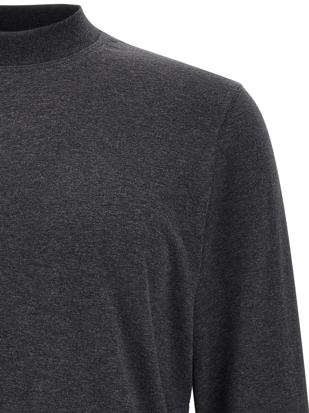 Brunello Cucinelli Graues Baumwoll-T-Shirt