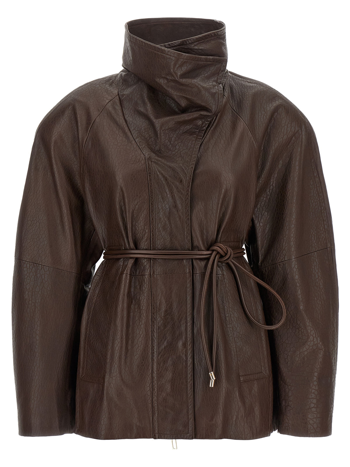 Sportmax Braune Lammlederjacke