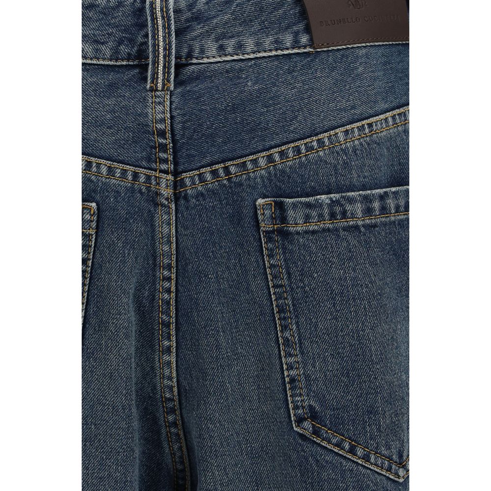 Brunello Cucinelli Blaue Baumwolljeans Denim