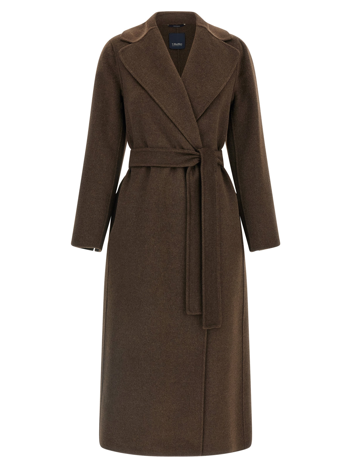 'S Max Mara Mantel aus reiner Schurwolle in Braun
