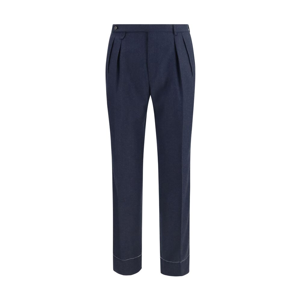 Brioni Blaue Hose aus Wolle Oves Aries