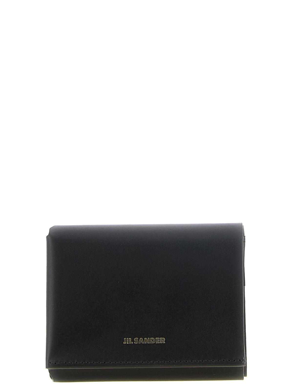 Jil Sander Schwarzes Kalbsleder Portemonnaie