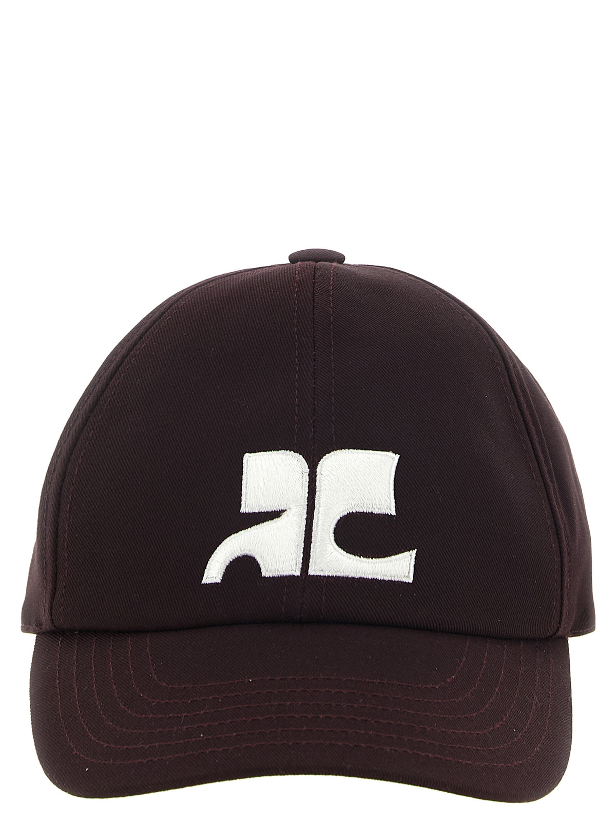 Courrèges Bordeaux Baumwollkappe (Baseball Cap)