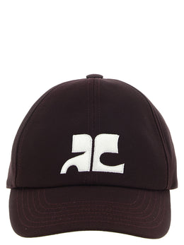 Courrèges Bordeaux Baumwollkappe (Baseball Cap)