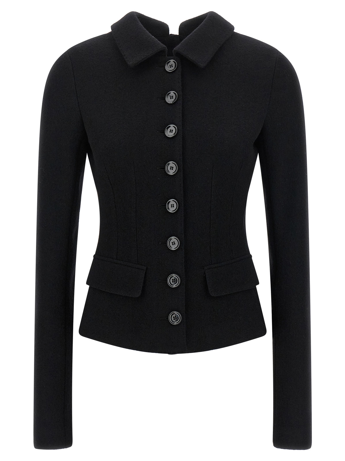 Dolce & Gabbana Schwarzer Blazer aus reiner Schurwolle