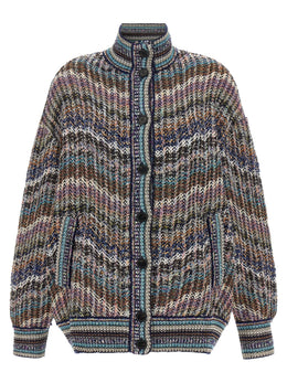 Missoni Mehrfarbige Strickjacke aus Polyamid