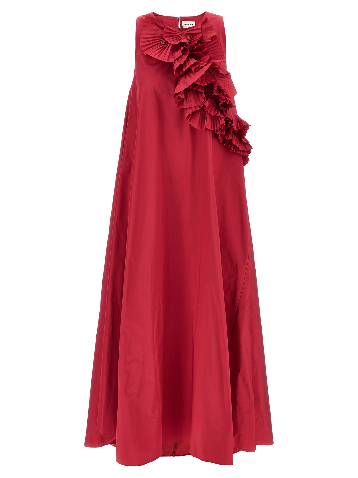 P.A.R.O.S.H. Fuchsiafarbenes Polyester-Maxikleid
