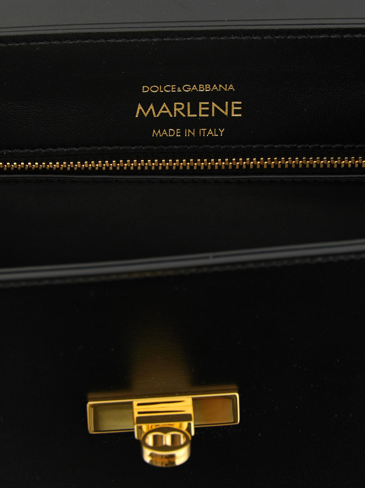 Dolce & Gabbana Schwarze Lammleder-Schultertasche