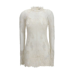 Blumarine Weißes Freizeitkleid aus Polyamid