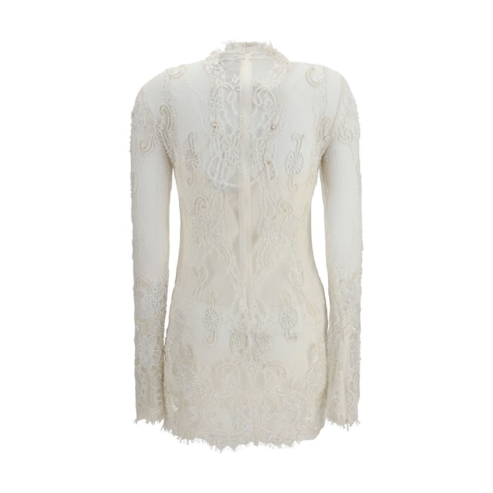 Blumarine Weißes Freizeitkleid aus Polyamid