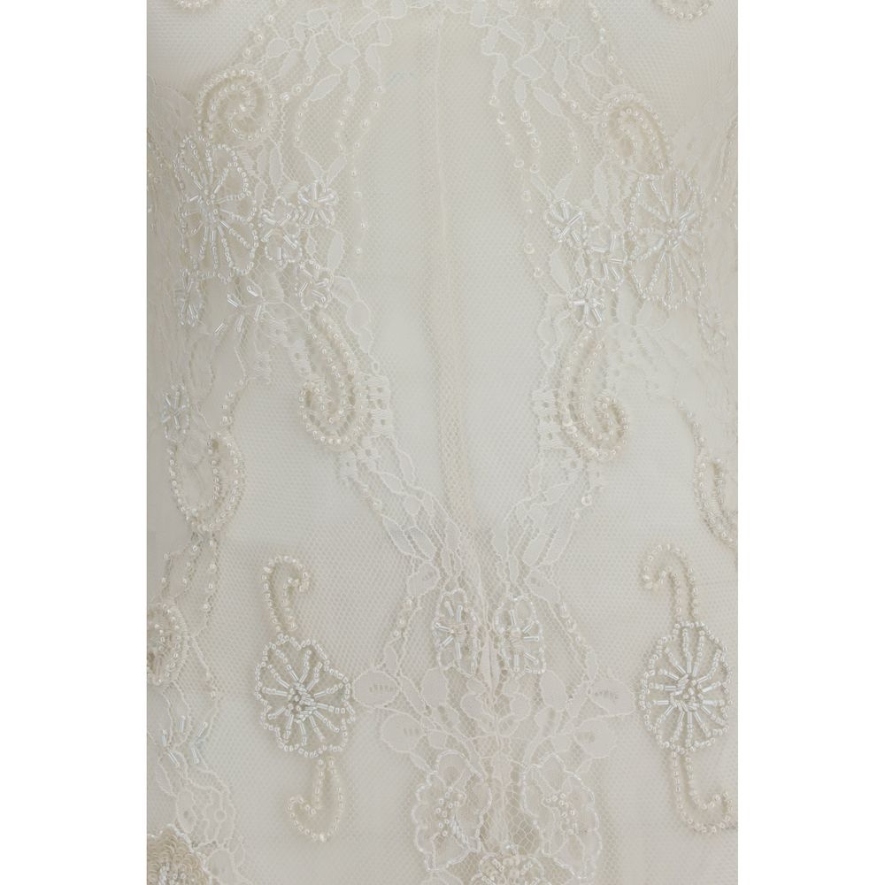 Blumarine Weißes Freizeitkleid aus Polyamid