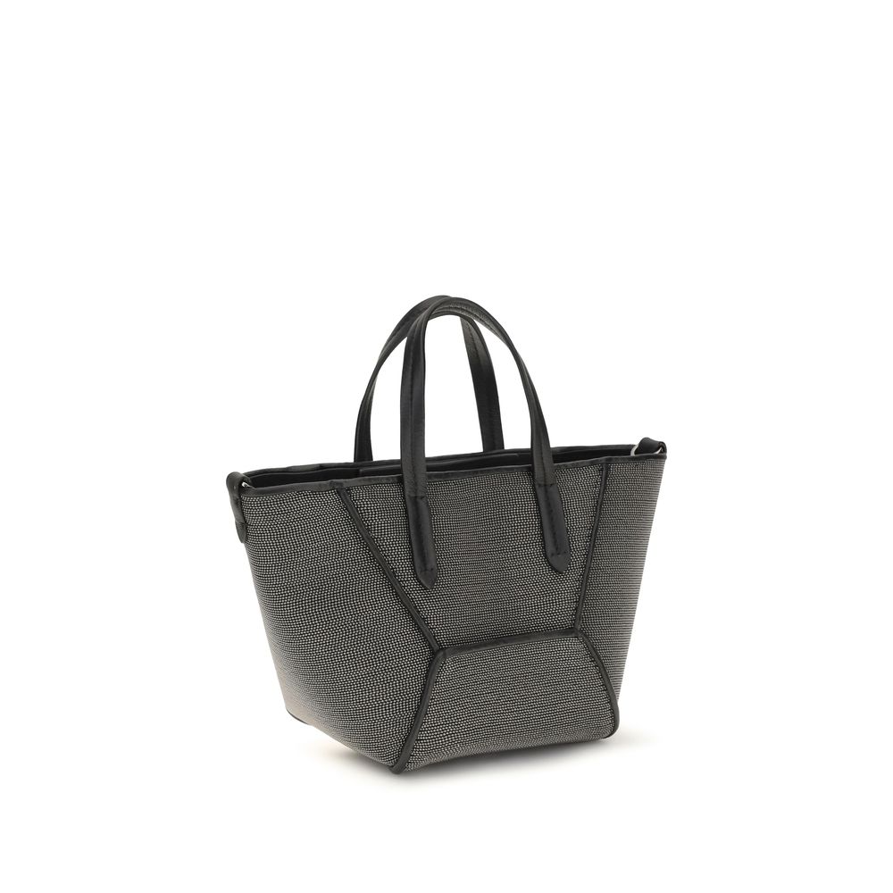 Brunello Cucinelli Schwarze Bos Taurus Kalbsleder Schultertasche