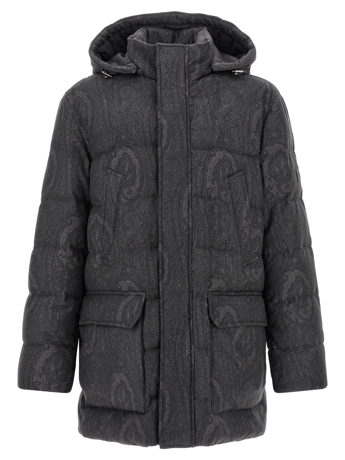 Etro Grauer Wollmantel