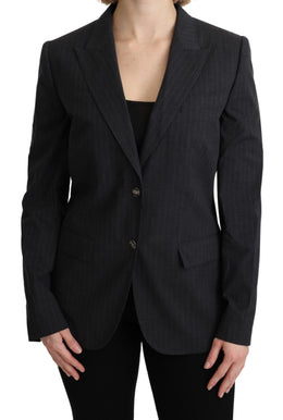 Dolce & Gabbana Grauer einreihiger Blazer Baumwolljacke