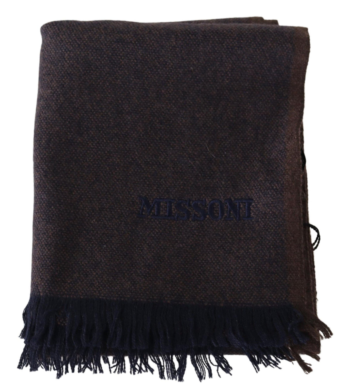 Missoni Braun 100% Kaschmir Unisex Hals Wrap Fransen Schal